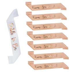 Banda de satén para despedida de soltera, banda única para novia y dama de honor, suministros para fiesta de compromiso, 1 Juego