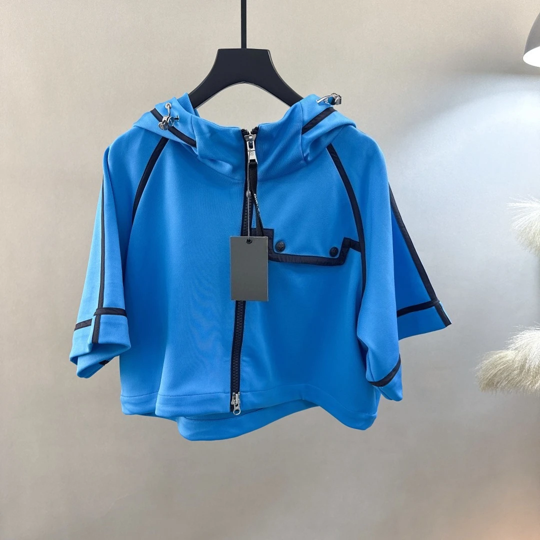Women's Golf Hooded Jacket 2026 Fall New Korean Style Zip-Up Cape Design Lightweight UV Protection QuickDry Sporty Breathable