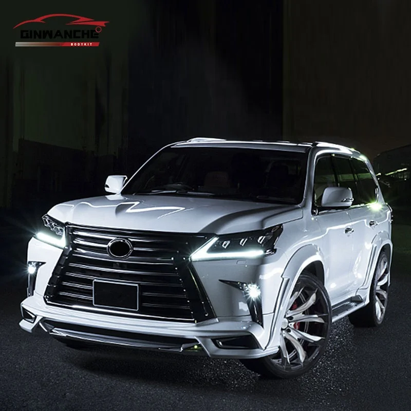 Auto part Car Front lip Rear lip wheel eyebrow spoiler Body kit For Lexus LX570 2015-2021 Upgrade WALD Style Car bumpers