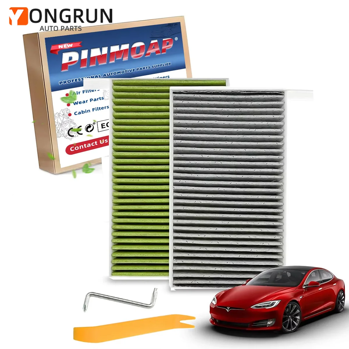 

Activated Carbon Air Filter Suitable For Tesla Model 3 Y Cabin Air Filter Cartridge Matching Tool Air Conditioning Cabin Filter