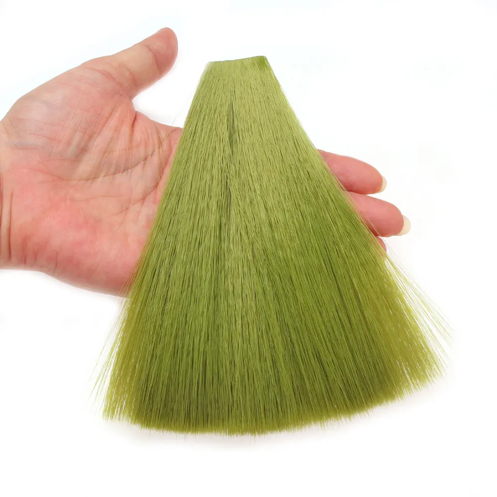 5,71 Zoll lange, konisch zulaufende Kunst-Bucktail-Faser zum Fliegenbinden für Mayfly-Schwänze, Nymphenflügel, Streamer, Poppers, Bucktail-Musky-Jig-Köder – Detail 9