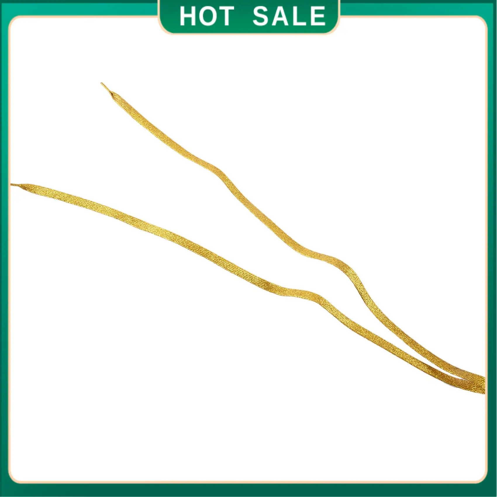 

My Home 2X 45.7 Inch Glitter Flat Coloured Shoelaces Boot Laces Shoelaces Sport Dance Fancy Dress-Gold