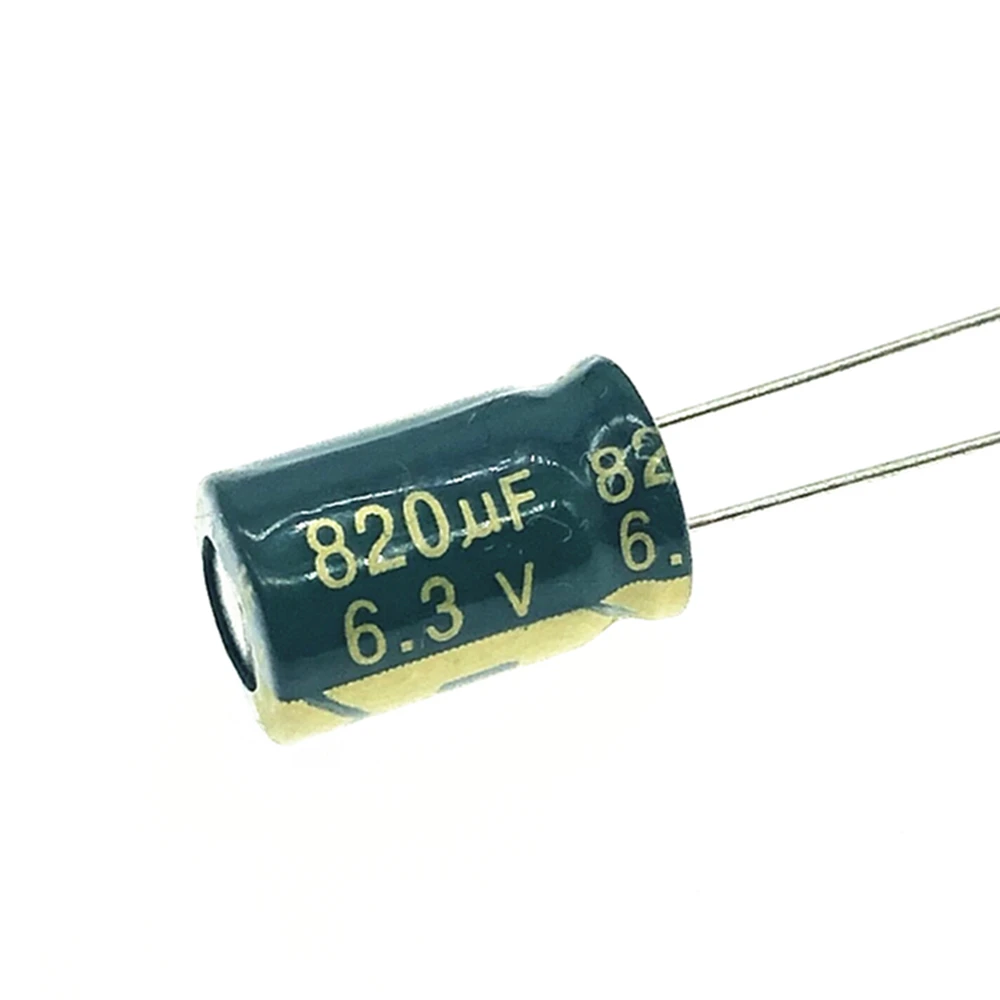 12pcs/lot 6.3V 820UF 8*12 Low ESR / Impedance high frequency aluminum electrolytic capacitor 820UF 6.3V820UF 20%