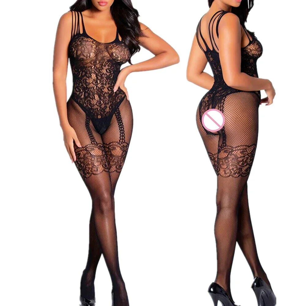 Sexy Dessous Erotische Heiße Frauen Bodystocking Bodys Geöffneter Gabelung Strumpfhosen Transparente Körper Strümpfe Sex Kleidung Mesh Unterwäsche
