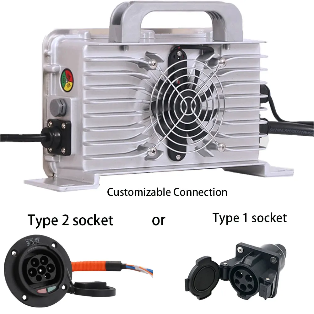 Battery Charging Charger with Type 2 Socket Plug 72V 18A 25A 30A 24S 87.6V 25A Lifepo4 20S 84v Li ion 30S 84V LTO