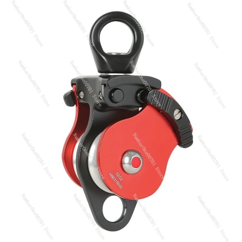 

Universal double pulley Universal joint Rotating ring Rope Anti-knot Side plate Pulley Mountaineering androck climbing equipment