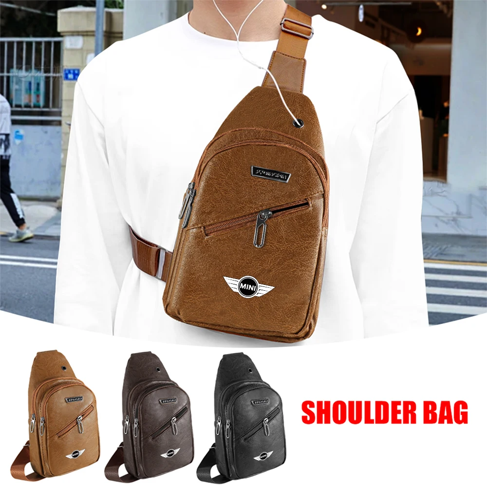 

For MINI Cooper S JCW WORKS R55 R56 F55 F56 R57 R58 R59 R60 Car Styling One-shoulder Crossbody Bag Backpack Decor Accessories