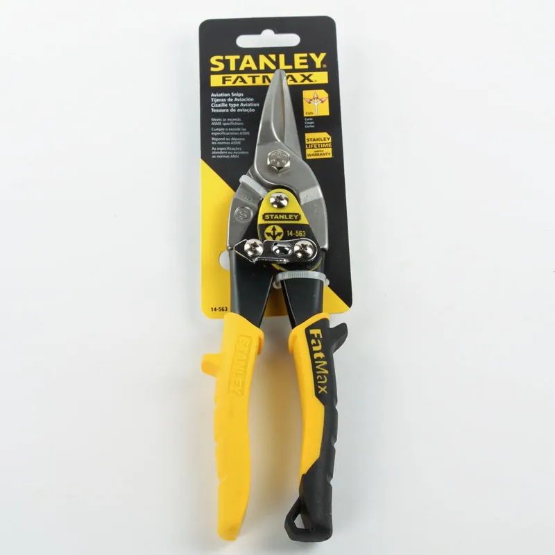 Stanley 14-563-22 Aviation Scissors Stainless Steel Sheet Iron Industrial Grade Wire Mesh Cutting Iron