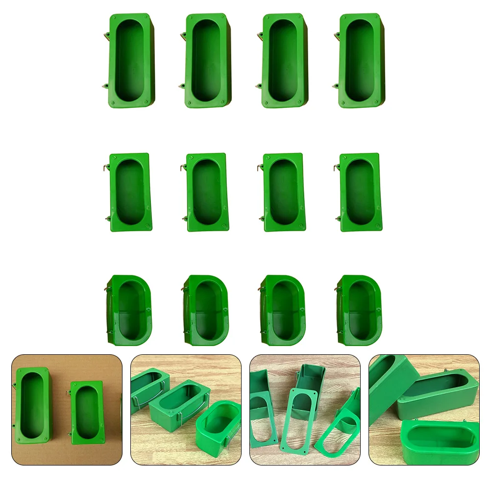 

12 Pcs Bird Cage Trough Anti-spreading Pigeon Accessories Container Feeder Bowl