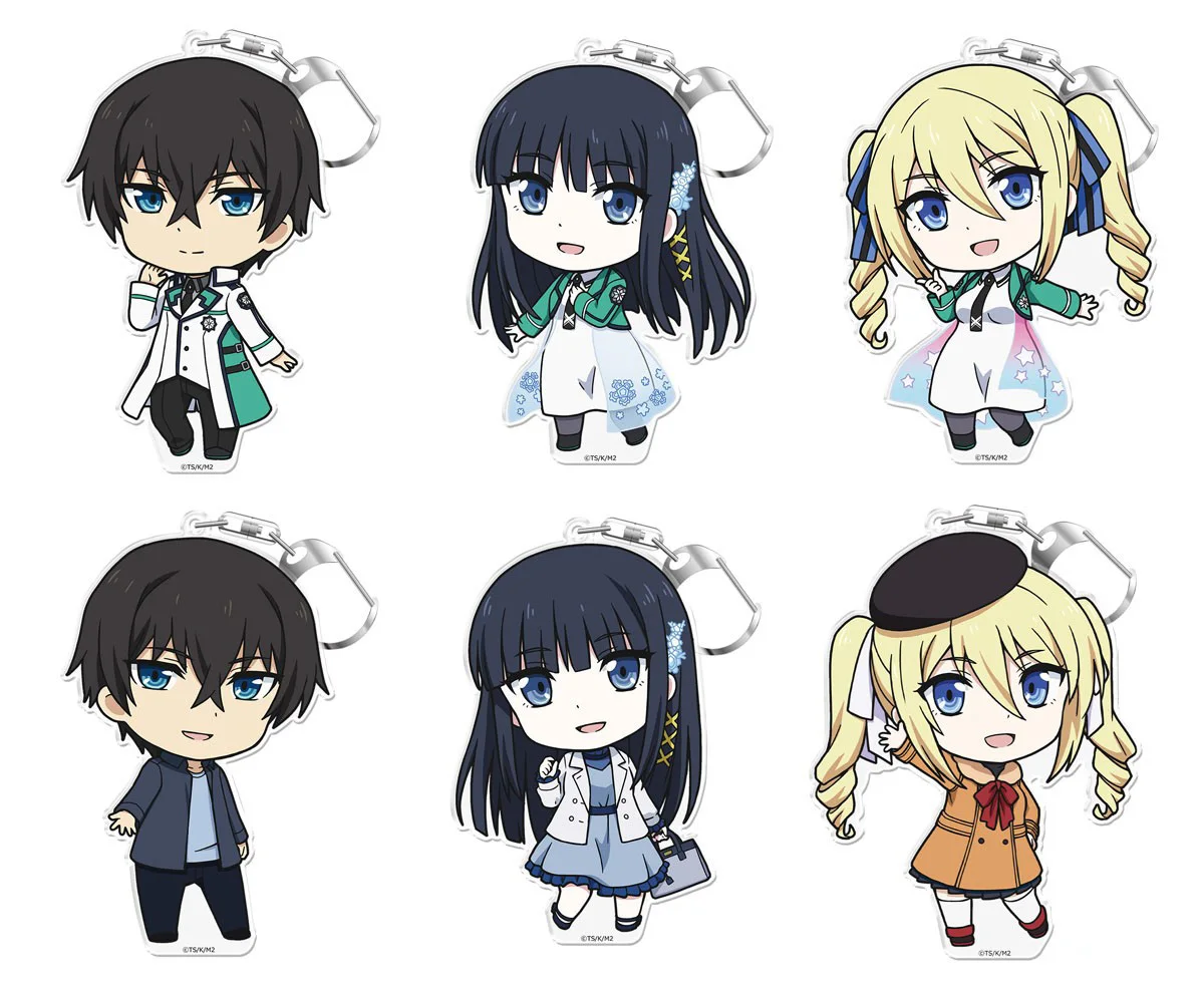 

Charm Anime Fans Gifts Acrylic Keychain The Irregular at Magic High School HD Figures KeyRing Angelina Casual Wear About 6cm