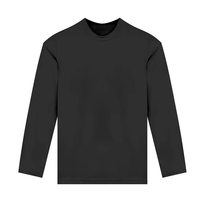 Children's thermal underwear large children's cotton sweater boys and girls baby base shirt top half high neck long sleeve autum