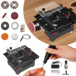 Mini Multi-Functional Table Saw 0-90 Angle Cut Portable Saw Adjustables Electric Saw Set For Home Compact Heavy Duty Table Saw