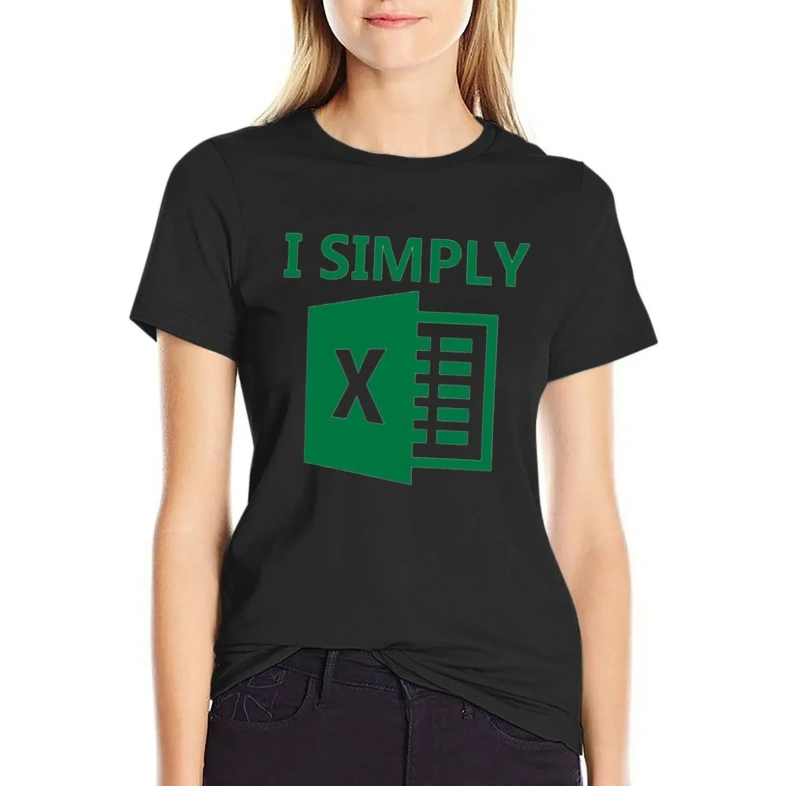 

I Simply Excel T-Shirt hippie clothes oversized summer clothes for Women