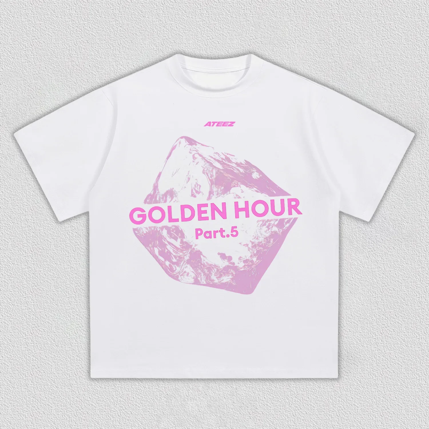 ATEEZ Album GOLDEN HOUR : Part.5 Printed T shirts Men and Women 100%Cotton Y2K Clothing Fashion O-Neck Short Sleeved Casual Tee