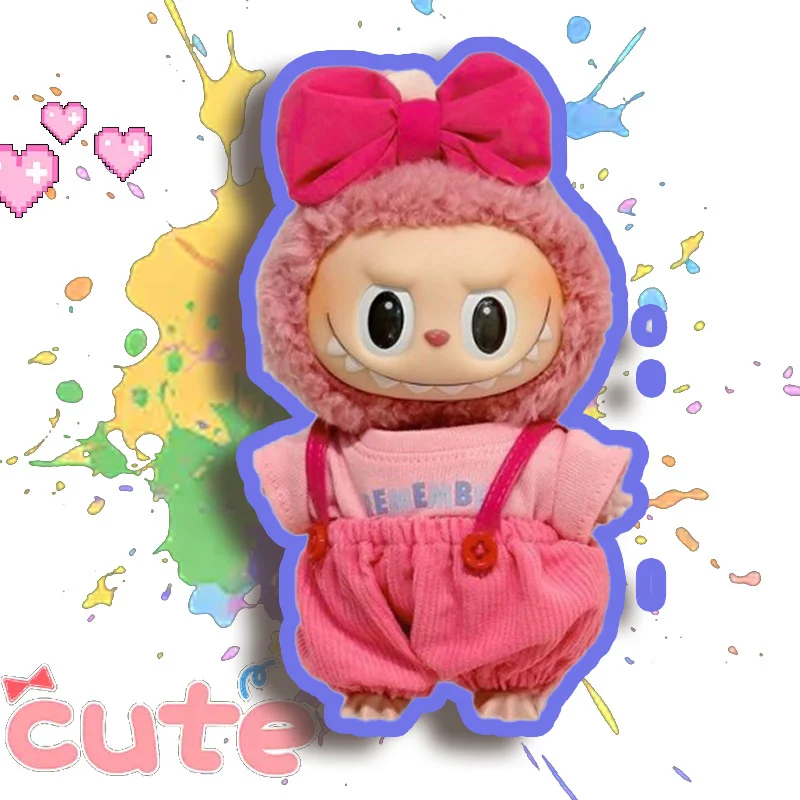 

For Labubu Doll Clothes Adorable Sweetheart Three-Piece Set Lady Doll Outfits Trendy Brand Summer Sweetheart Doll Accessories