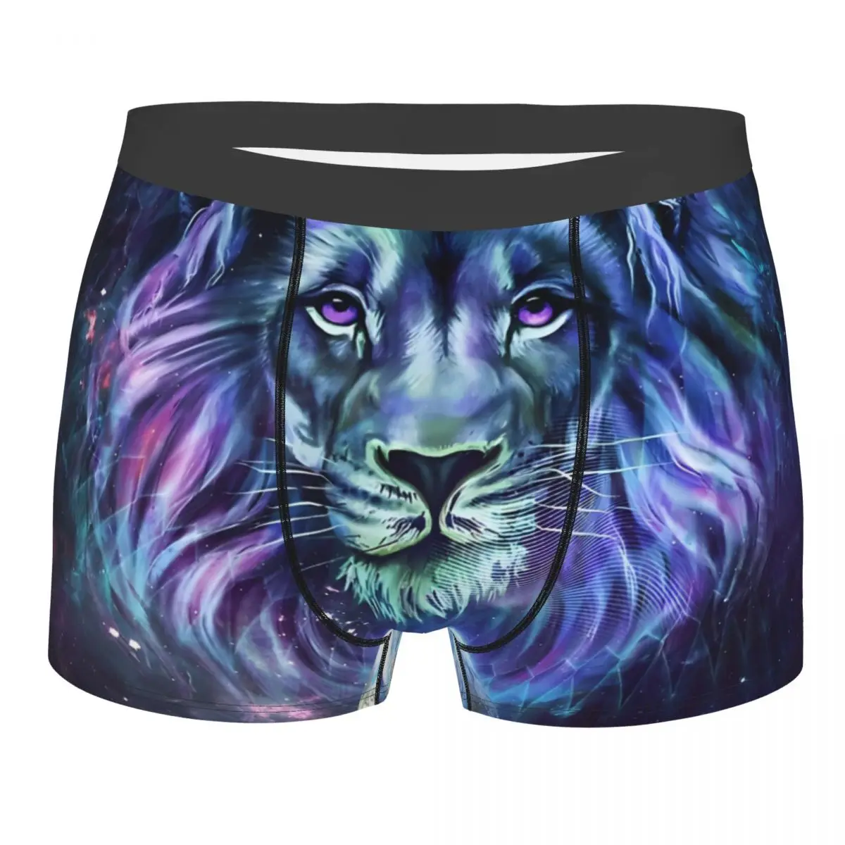 Space Galaxy Wolf Men\'s Panties Guardian Lion Men Boxer Underwear Cotton for Male Large Size Lot Soft