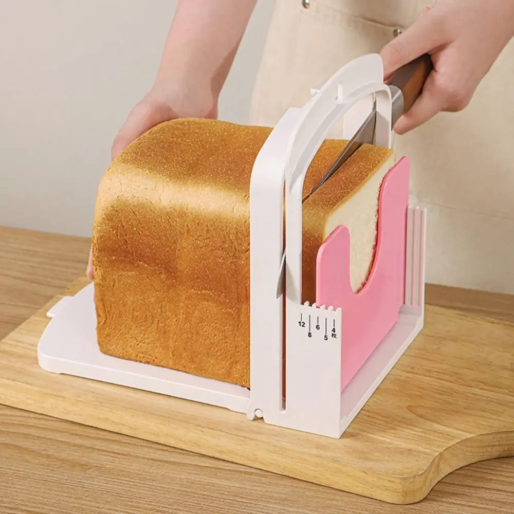 New Foldable Toast Bread Slicer Stand DIY Homemade Bread Toast Loaf Slicing Machine Tool Baking Bread Cutting Guide Tool