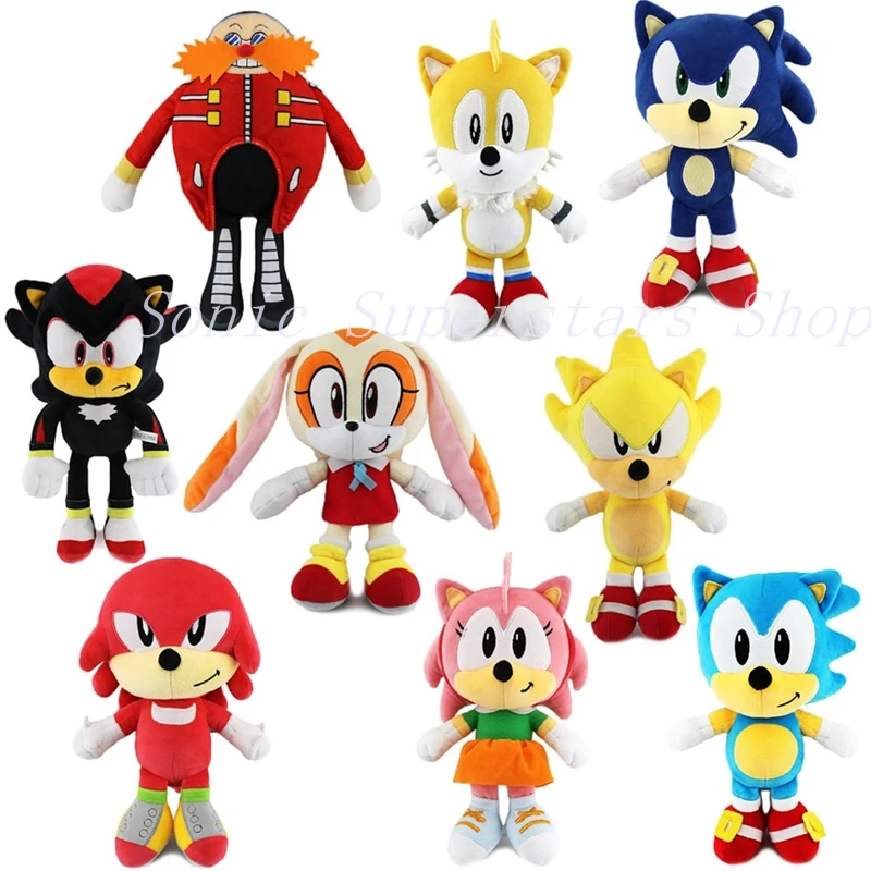 New Selling 30cm Shadow Blue Animated Plush Toy Sonic Doll Children's Soft Plush Hedgehog Doll Pp Cotton Kids Birthday Gift - view 3