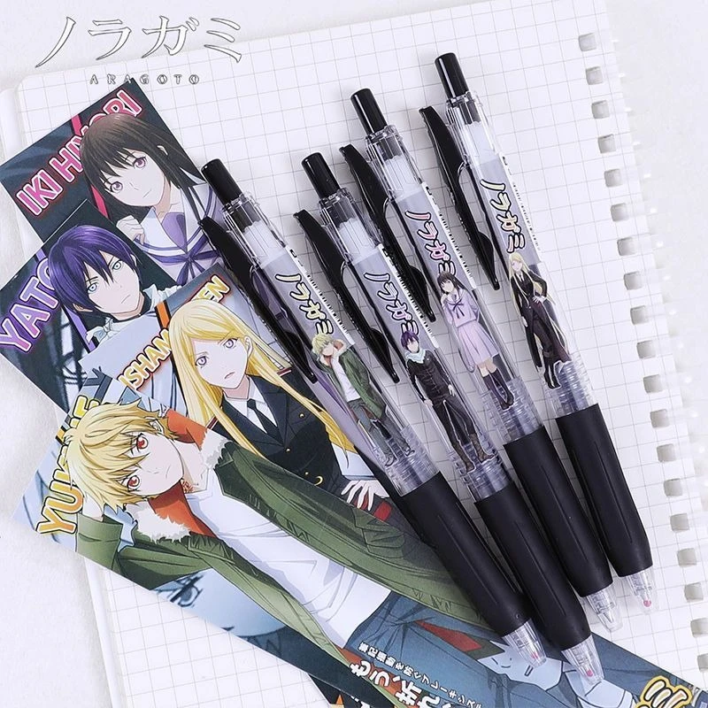 Noragami Yukine YATO Iki Hiyori Kreativer Cartoon-Gelstift für Schüler der Mittelstufe, sanftes Schreiben ohne Verstopfen, Klickstift – Detail 5