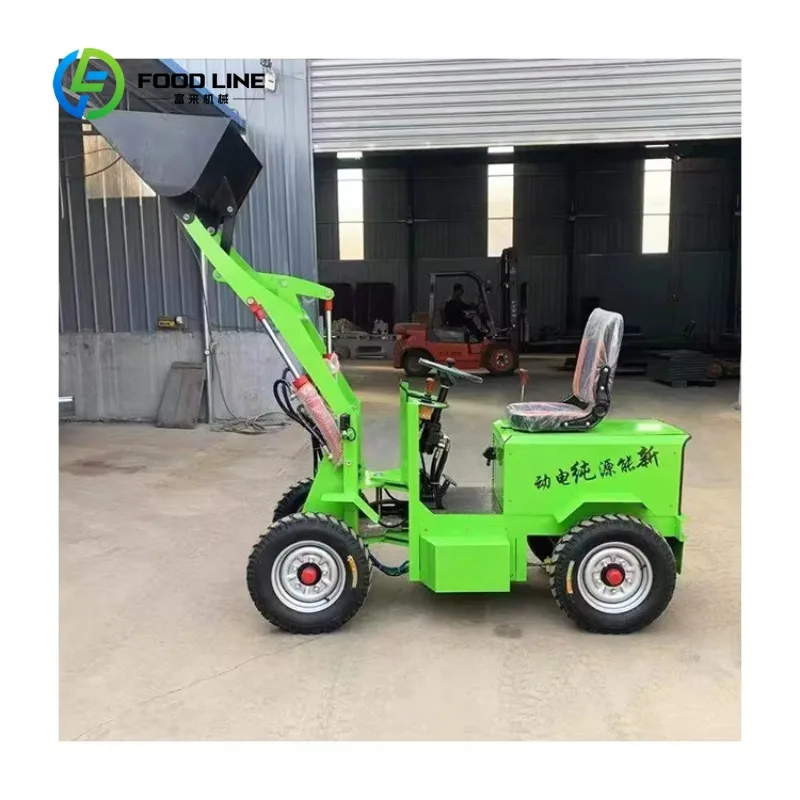 Customized New Energy Four Wheel Drive Electric Diesel Loader Farm Manure Removal Forklift Wood Grabber