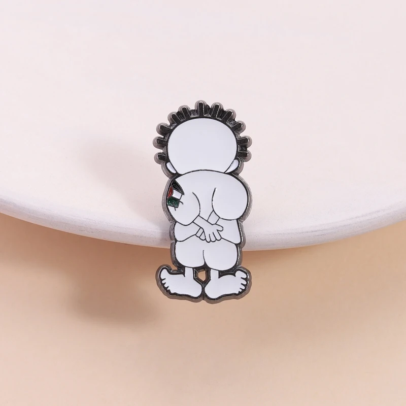 World Peace Freedom Enamel Pins Watermelon Cultural Symbol Handala Boy For Heritage Supporters Brooches Lapel Badge Jewelry Gift