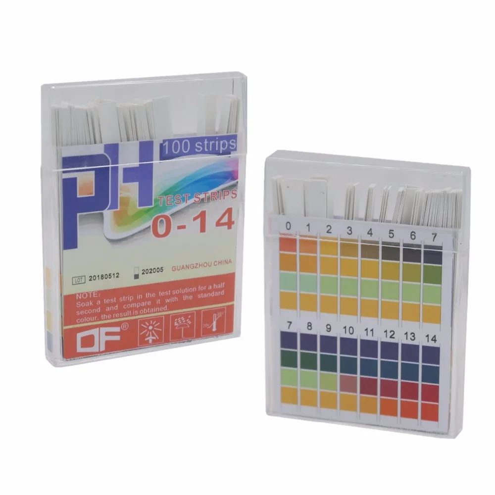 Universal PH Test Paper 0-14 PH Test Strips Litmus Strips Tester 100 Strips Litmus Paper for Urine Lab Aquarium Water
