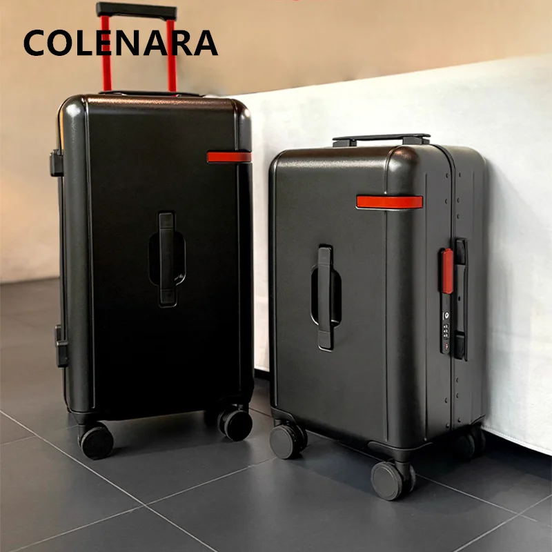COLENARA المقصورة حقيبة ذات سعة كبيرة حقيبة تروللي بعجلات 20 بوصة صندوق الصعود 24 "26" صندوق كلمة المرور عجلة عالمية المتداول حقيبة #1