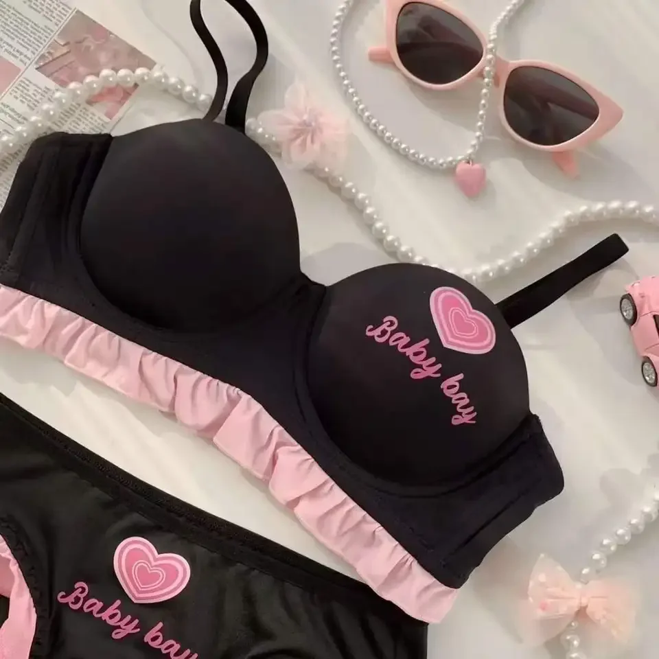 

sweet small breast push-up bra women without underwire show half cup of pure desire sexy bra