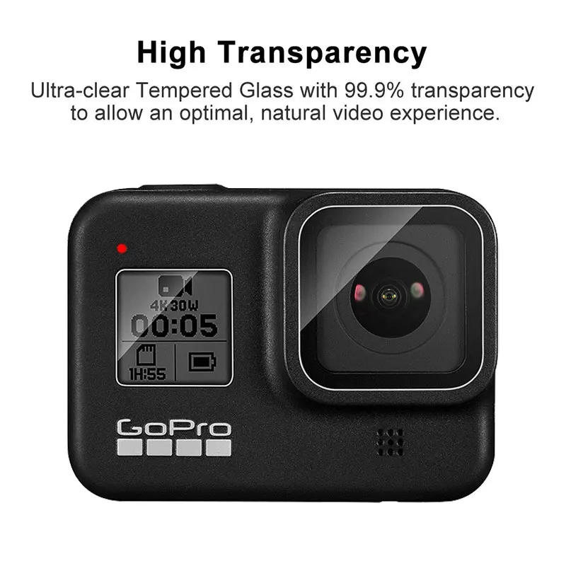 Tempered Glass Screen Protector Cover For GoPro Hero 8 Black Action Camera Lens Protection Glass Protective Film Accessories