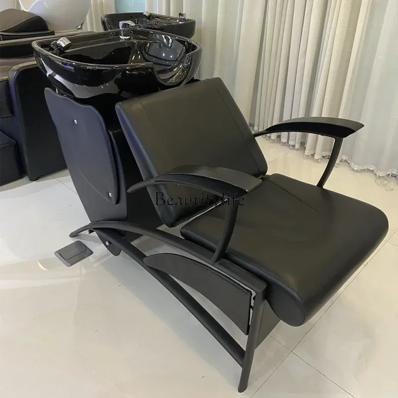 

Barber Shop Shampoo Chair Sitting Hair Salon Flushing Bed High-End Simple Half Lying Dedicated