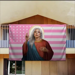 America L-Lady Gaga Singer USA Flag For Garden Flags Party Living Room Home Balcony Wall Decor Banner Bedroom Tapestry Outdoor