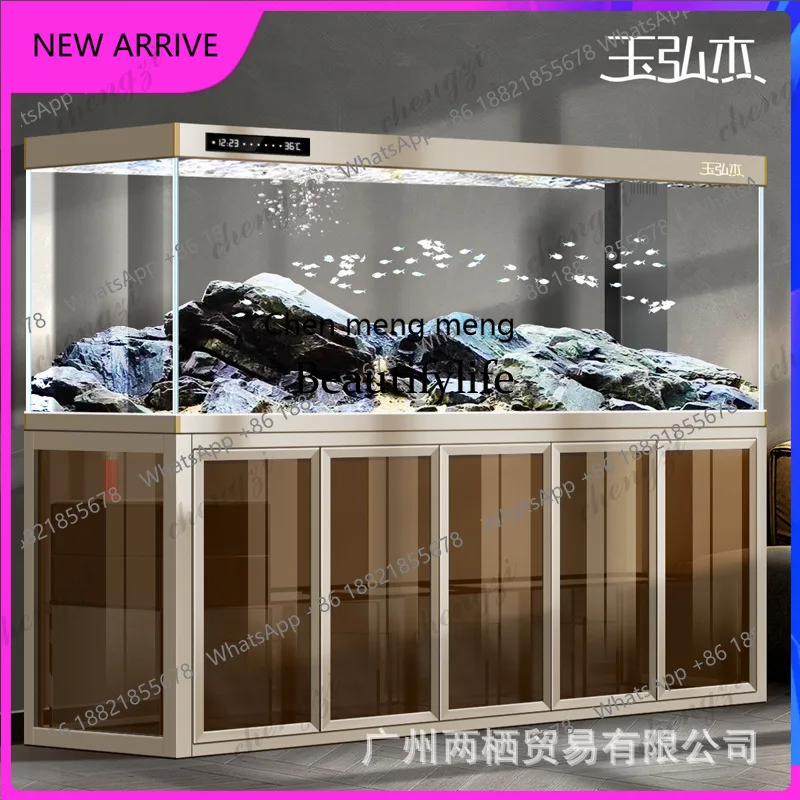 D5556 industrial wind living room large bottom filter ecological water-free waterproof moisture-proof intelligent dragon fish ta