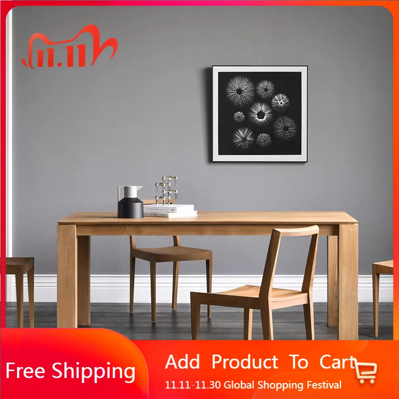 

European Modern Dining Table Center Conference Aesthetics Light Luxury Restaurant Table Simple Adult Mesas De Comedor Furniture