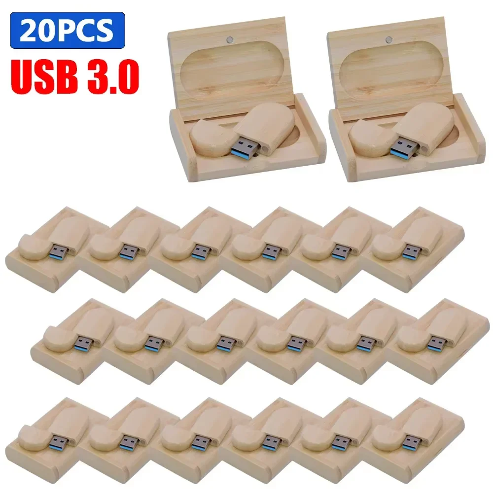 20PCS/LOT Wooden USB3.0 Flash Drives 128GB Free Logo Pen Drive 64GB 32GB 16GB Memory Stick 8GB 4GB Wedding Gift USB Disk minions