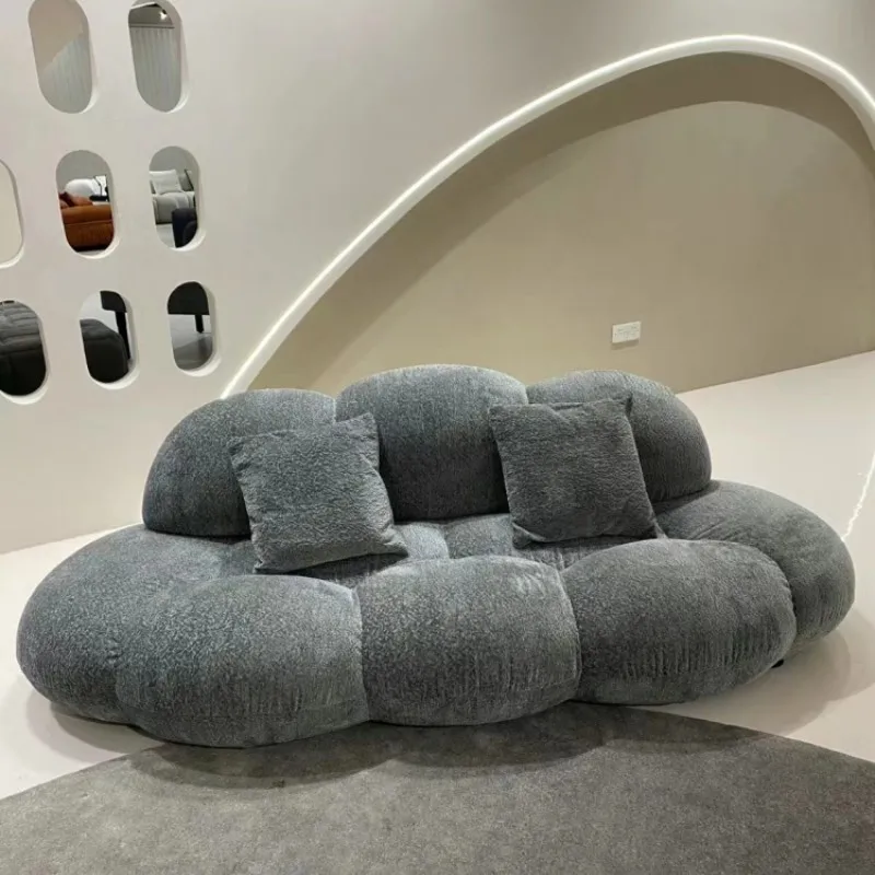 

Italian light luxury minimalist special-shaped Nordic designer Chenier personality arc modern living room cloud