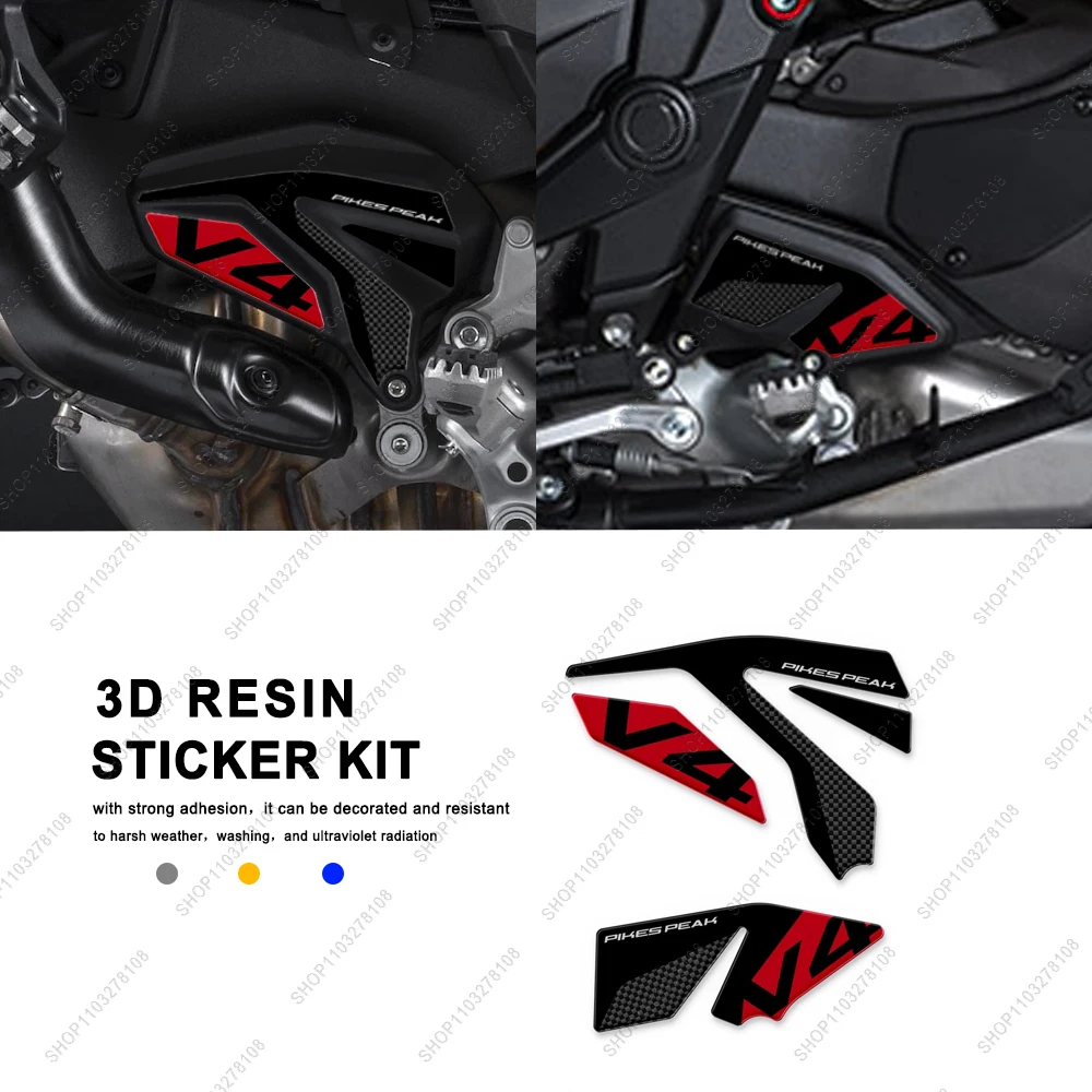 3D Resin Sticker Kit For Multistrada V4 2025 Motorcycle Accessories Foot Pedal Waterproof Protective kit Sticker