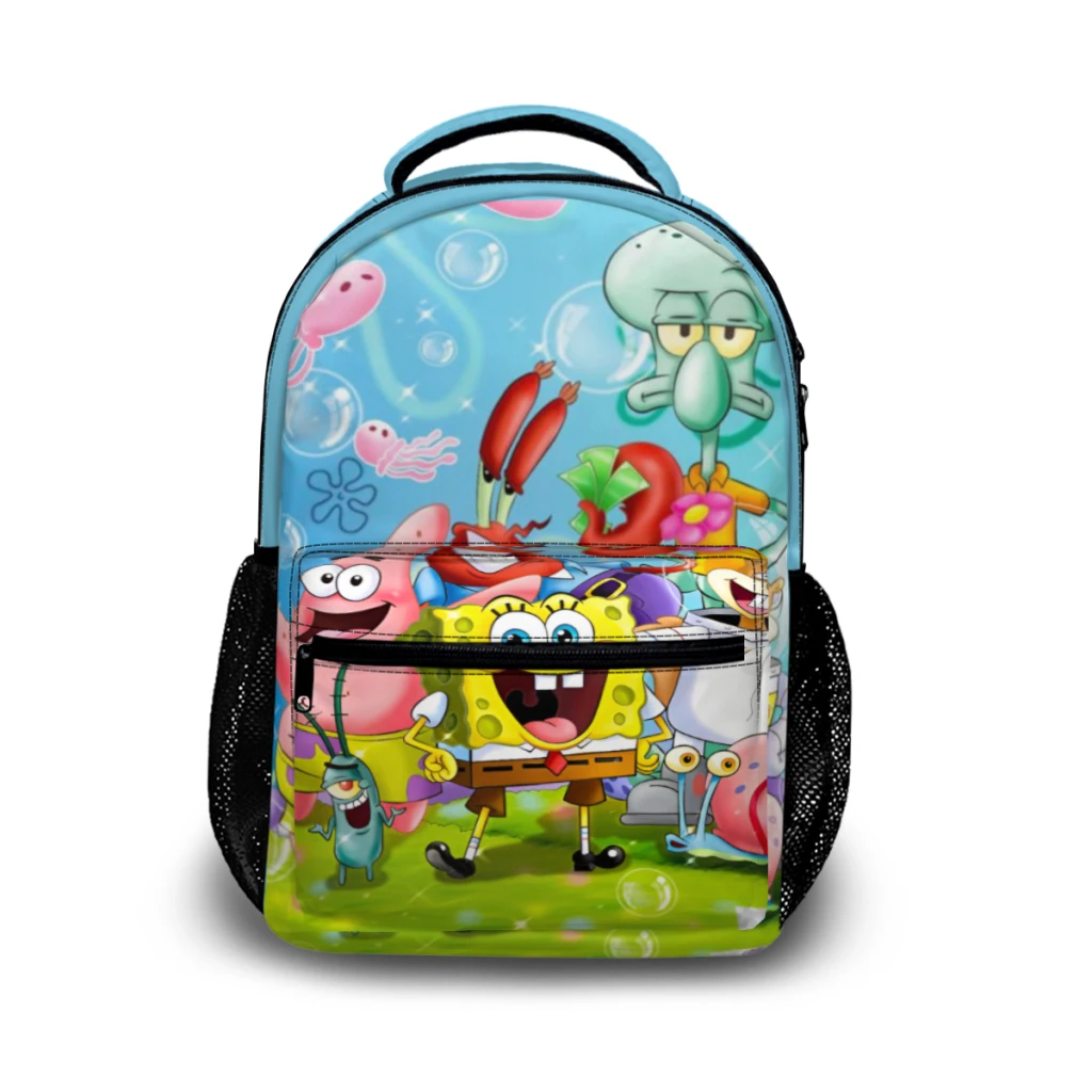 

Spongebob Cartoon New Female Fashion High Waterproof College Backpack Laptop Travel Book Bag 17inch