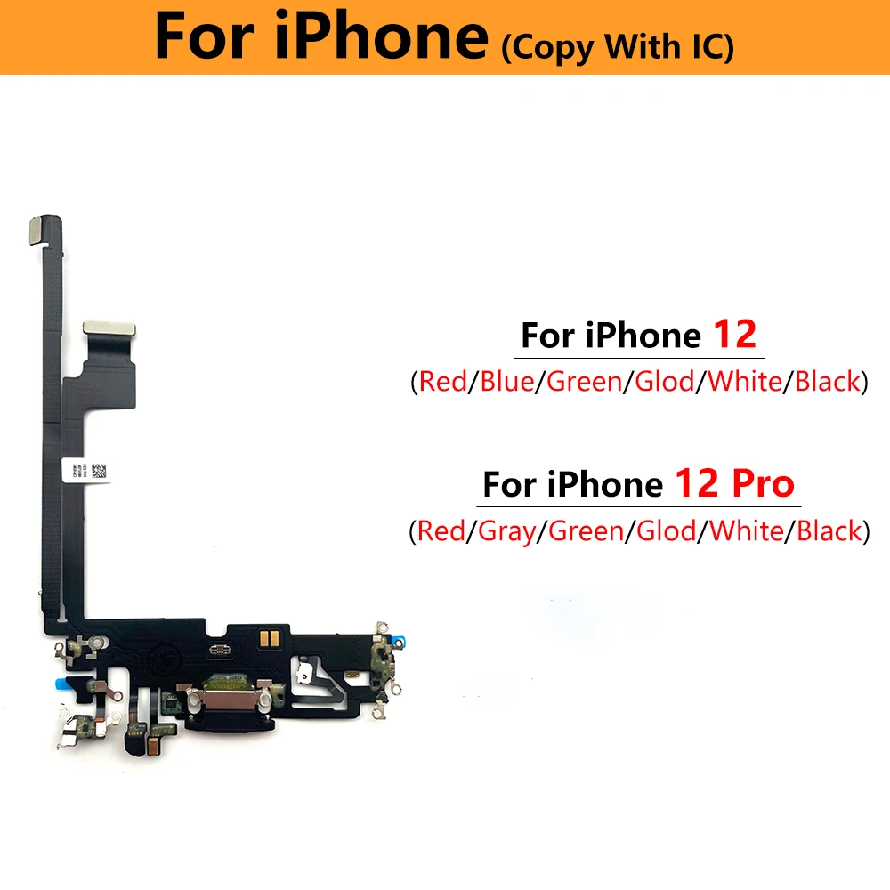 New For iPhone 12 Pro Charger Charging USB Port Dock Connector Flex Cable With Microphone And Headphone Audio Jack for iphone 15 pro max r just metal silicone tempered glass life waterproof phone case with holder