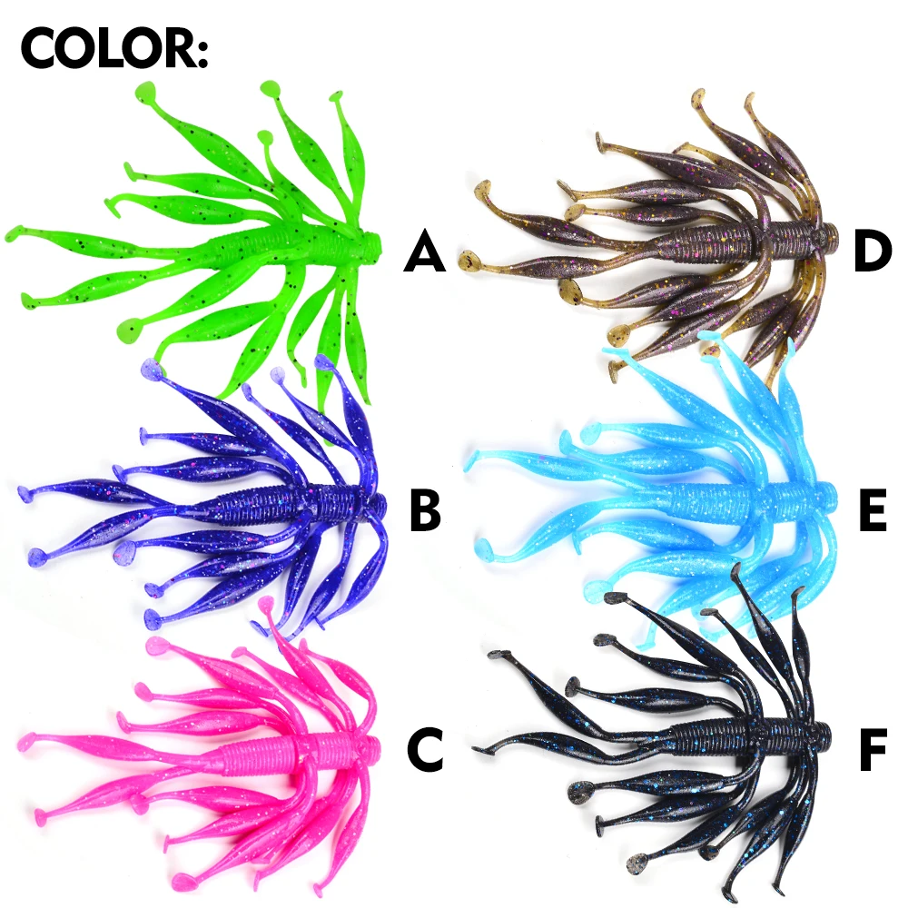 Sunlure Octopus Tentacles Unique Shape Silicone Soft Fish Bait 2PCS/Bag Artificial Simulation Trout Seawater Swimming Fish Lures