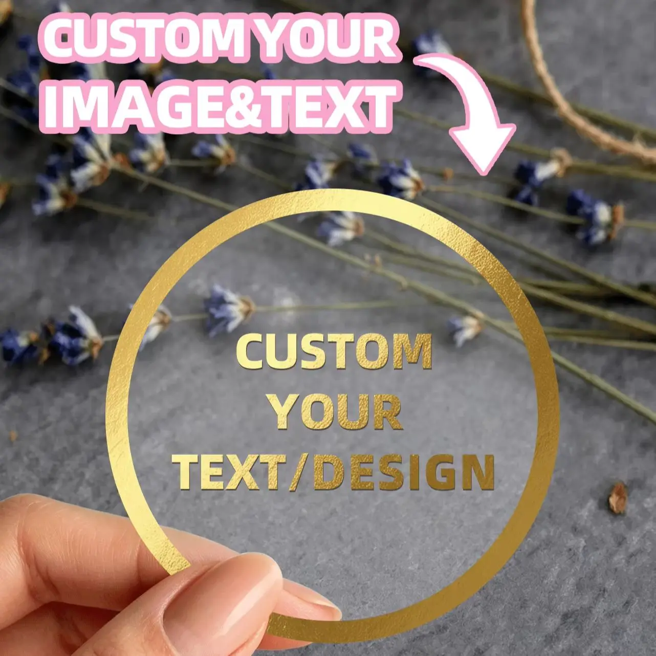 1-768pcs Round Custom Stickers, Transparent Personalized Image & Text Stickers for Friends, Gift Wrapping Accents, Parcel Seals