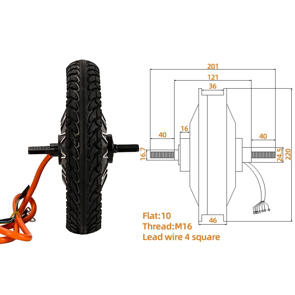 أقوى 12 بوصة محور المحرك عدة سكوتر كهربائي عجلة المحرك دراجة منفذ مزدوج تحويل عالية السرعة