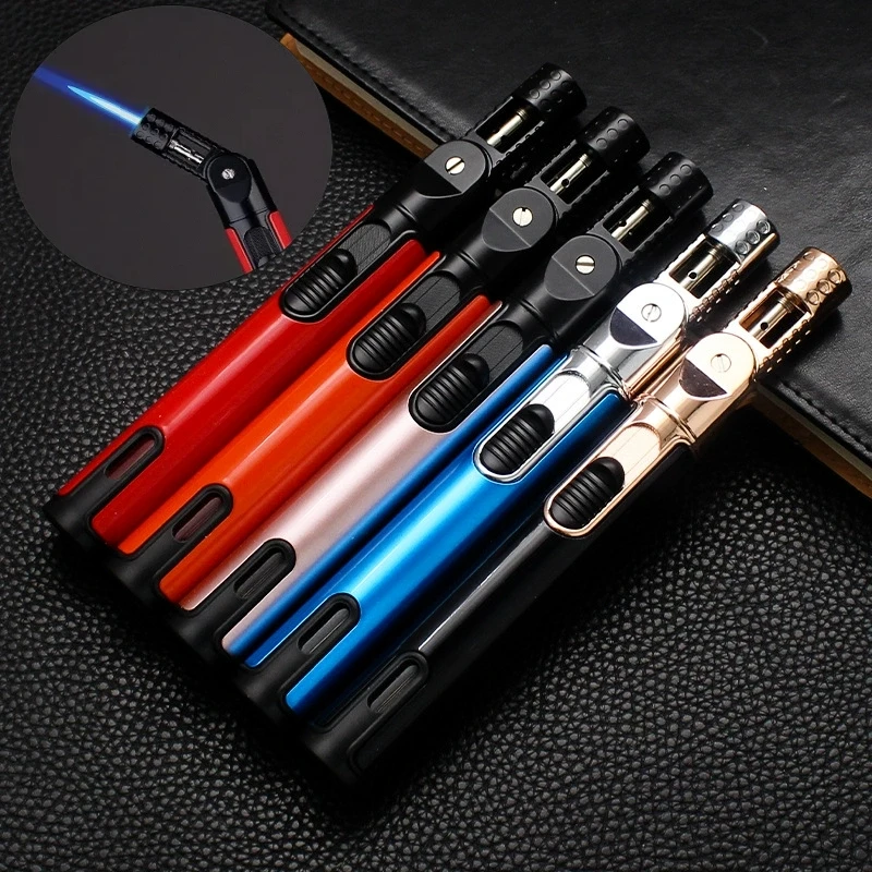 

Foldable High-temperature High Firepower Pen Lighter, Windproof Direct Spray Flame Inflatable Cigar Barbecue Camping Lighter