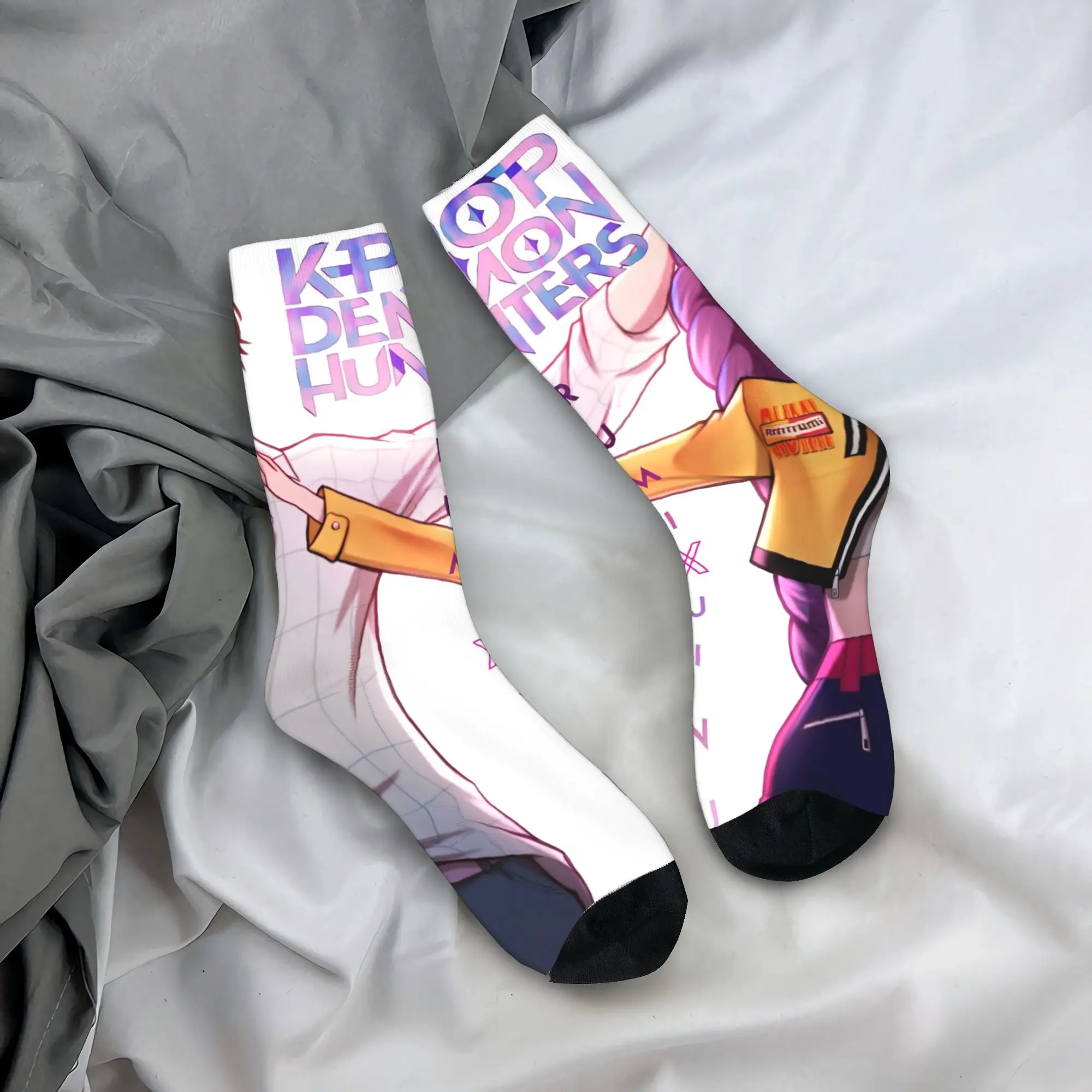 

Saja Boys Kpop Demon Hunter Stockings Adults Men Socks Soft Retro Socks Autumn Running Sports Non Slip Graphic Socks Gift