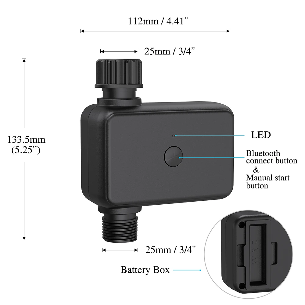 WIFI Bluetooth Timed Irrigation Controller Programmable Automatic Sprinkler Faucet Hose Sprinkler System Outlet Valve Controller