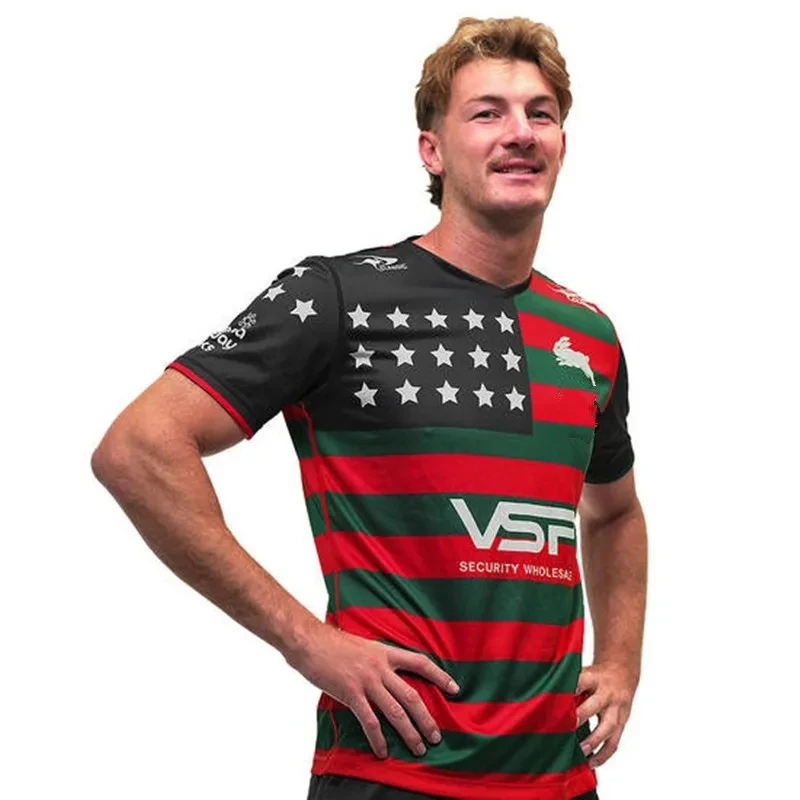 2024 South Sydney Rabbitohs Las Vegas Shirt Rugby Jersey - Men's Size:S-5XL（Print Custom Name Number）