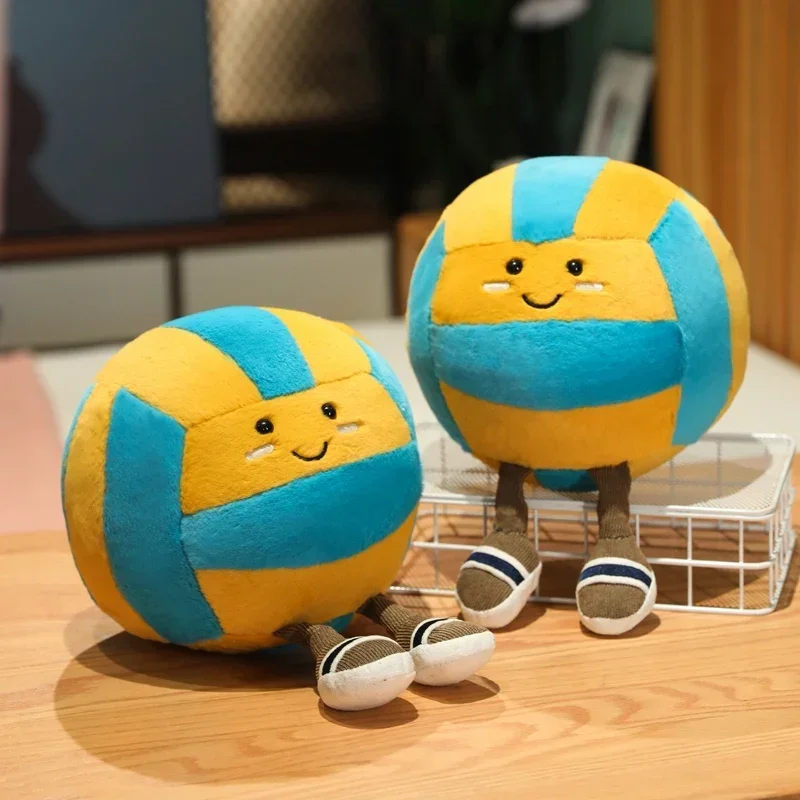 Kawaii Volleyball Ball Plush Toy Lifelike Volleyball Props Pillow Accompany Kids Soft Birthday Gifts Room Decoration