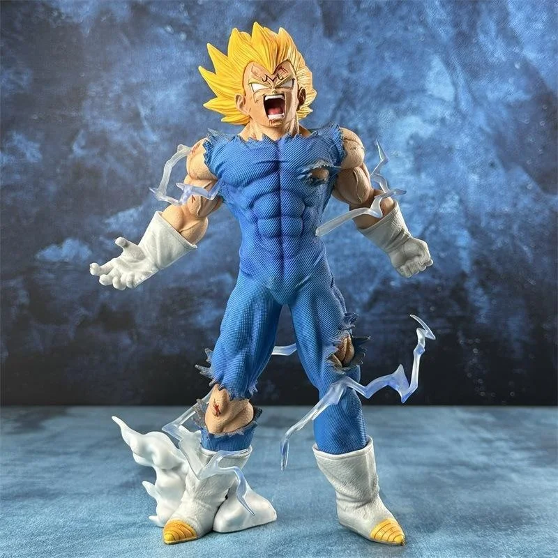 27.5cm Dragon Ball Z Majin Vegeta Action Figure Toys Anime Dbz Super Saiyan Figuras Collection Model Ornaments Toys Festival Gif