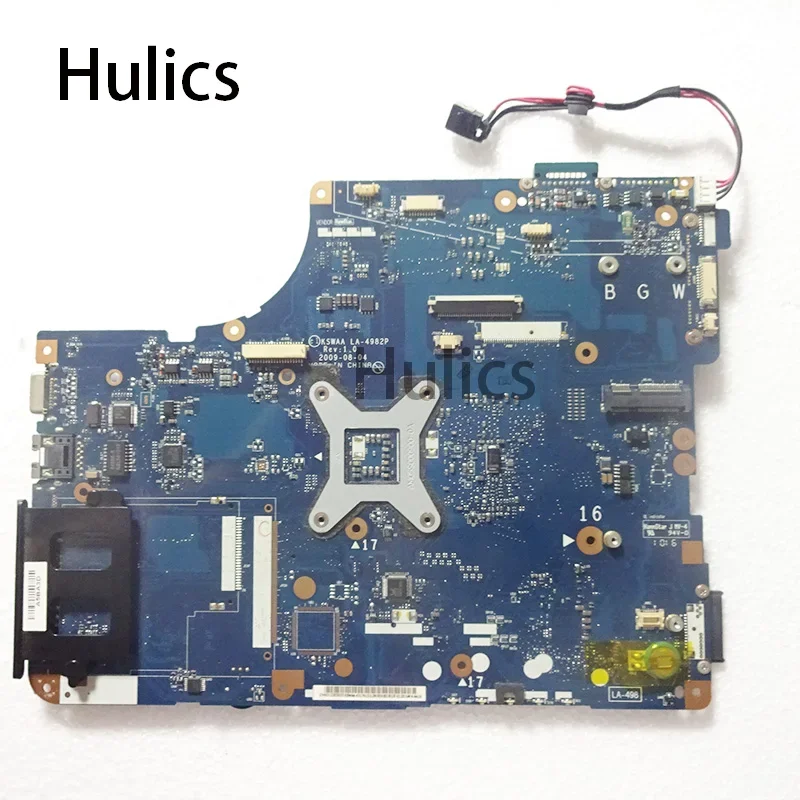 Hulics Used For Toshiba L500 Laptop Motherboard K000092130 KSWAA LA-4982P GL40 DDR3 MB