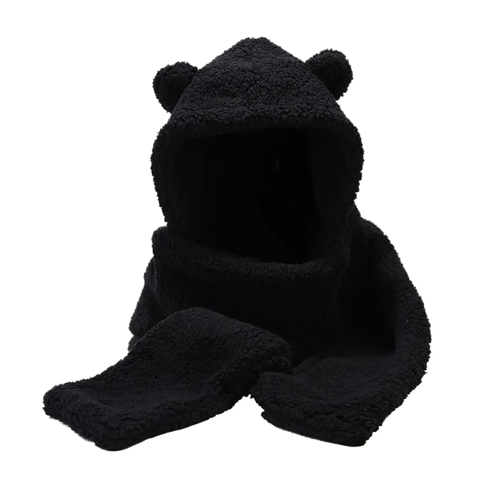 Beanies Daily Accessories Scarf Women Winter 2023 Thick Warm Set Knitted Solid Color Neckerchief Scarf 2024 Bonnet Femme Hiver