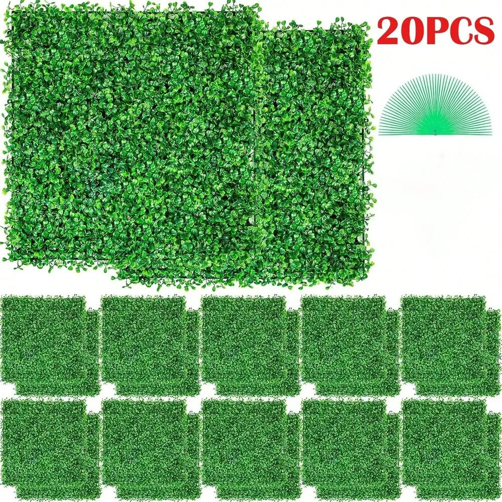 

Decorative Artificial Lawn, Artificial Plant Wall With Nylon Belt, Fake Greenery For Home Garden Party Courtyard Decor